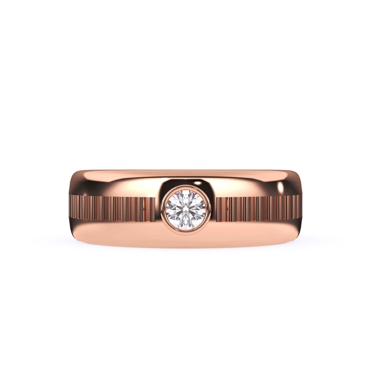 Latest Bezel Round Diamond Ring For Men